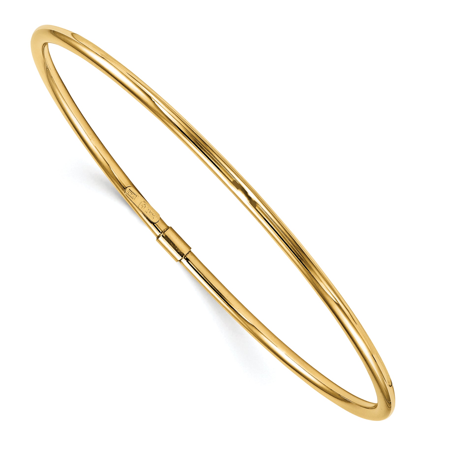 14K Polished Slip-on Bangle