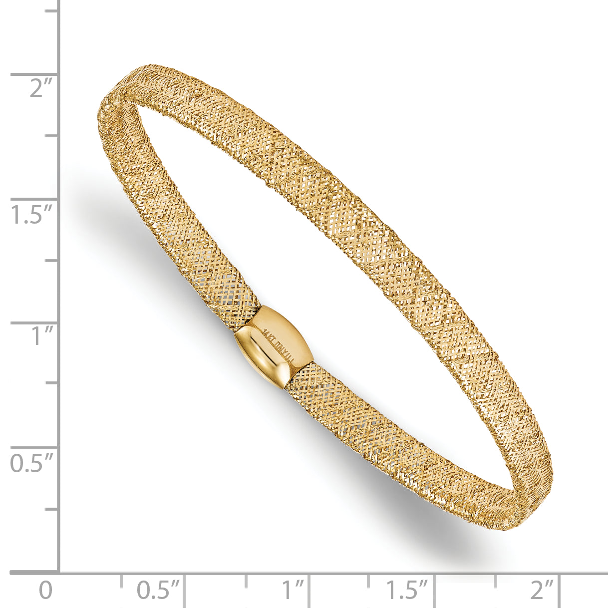 14K Fancy Stretch Bangle Bracelet