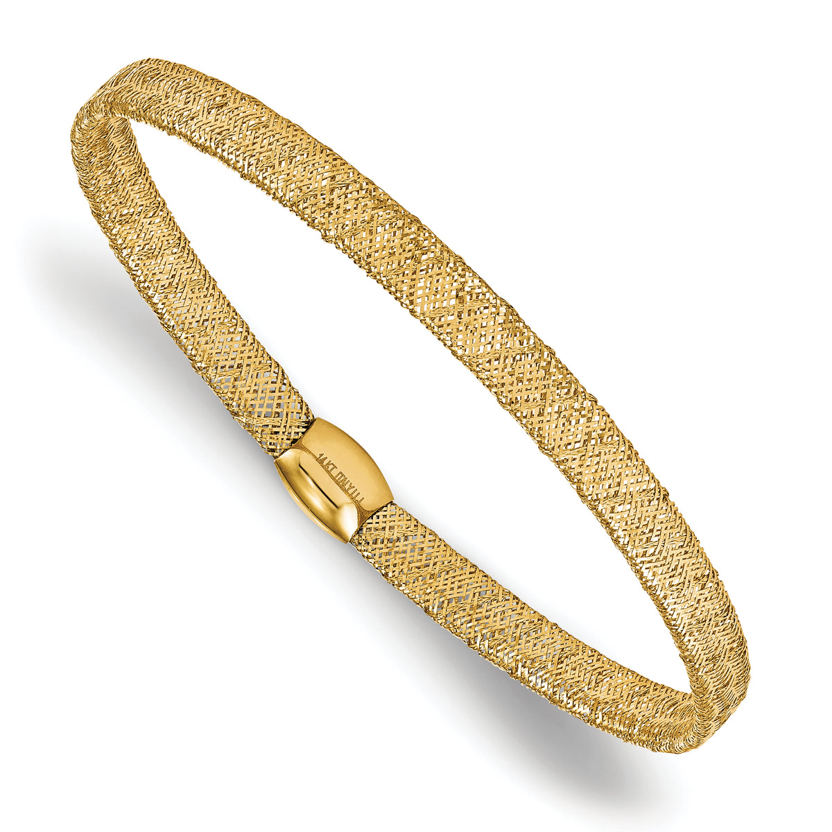 14K Fancy Stretch Bangle Bracelet