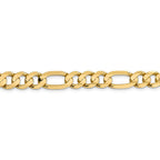 14K Gold Figaro Chain Necklace with Lobster Clasp Elegant 24
