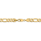 14K Gold Figaro Chain Necklace with Lobster Clasp Elegant 24