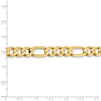 14K Yellow Gold 8.75mm Concave Open Figaro Link Chain