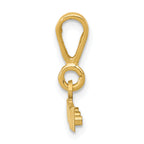 14K Yellow Gold Large Diamond-Cut Pendant with Polished Finish Elegant Charm