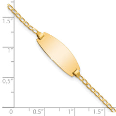 14k Oval Curb ID Bracelet