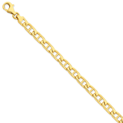 14K 6.9mm Hand-polished Anchor Link Bracelet Main image