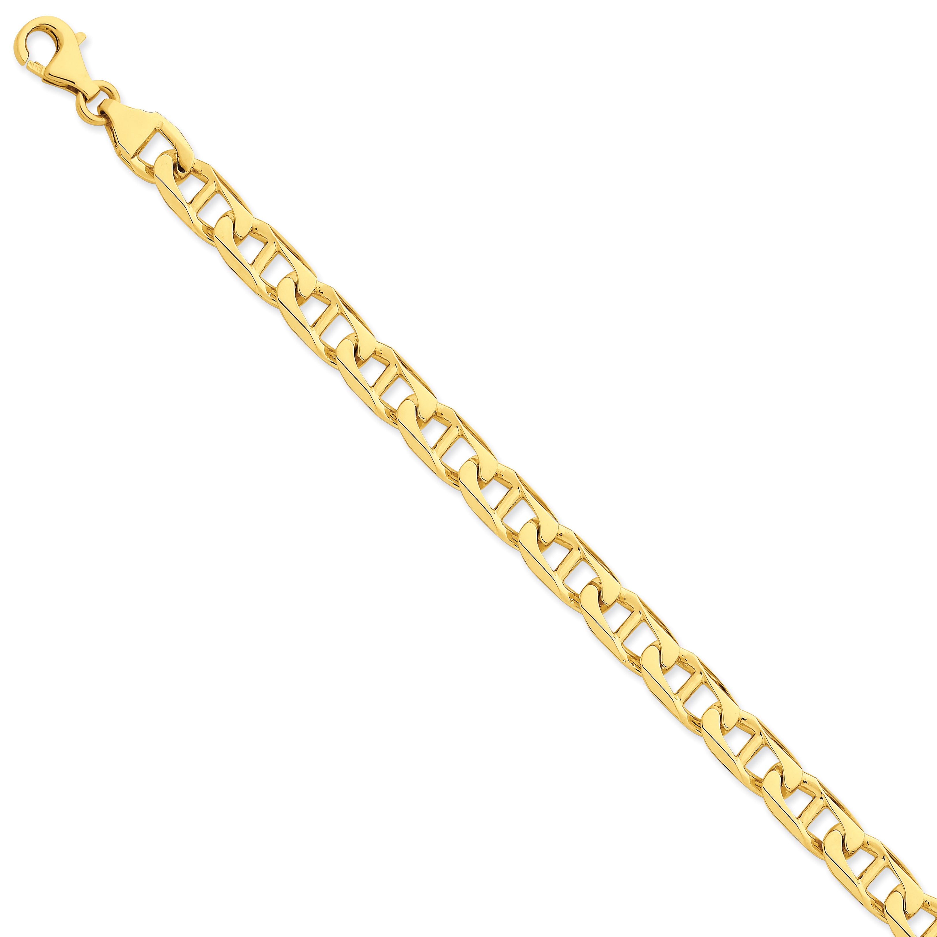 14K 8.5mm Hand-polished Anchor Link Bracelet Main image
