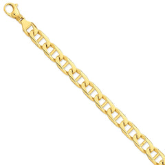 Sophia Jewelers 14K Gold Anchor Link Necklace Hand-Polished 20 Bold Design - 20