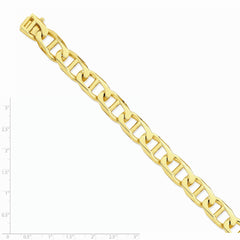 14K Yellow Gold 12.5mm Hand-polished Anchor Link Chain