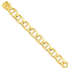 14K Yellow Gold 14.6mm Hand-polished Anchor Link Chain