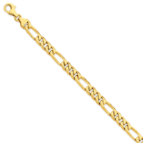 14K 7mm Hand-Polished Figaro Link Bracelet Main image