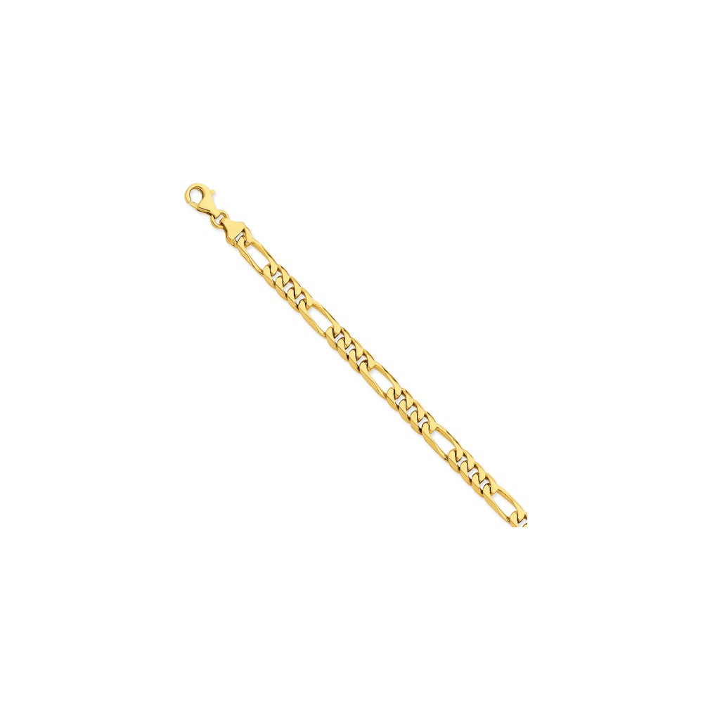 14K Yellow Gold 7mm Hand-polished Anchor Link Chain Main image