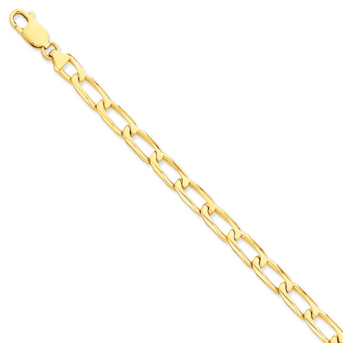 14K 6.5mm Hand-Polished Open Link Bracelet Main image