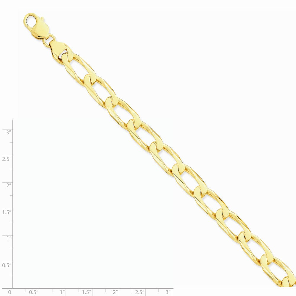 14K Yellow Gold 8.7mm Hand-polished Fancy Link Chain