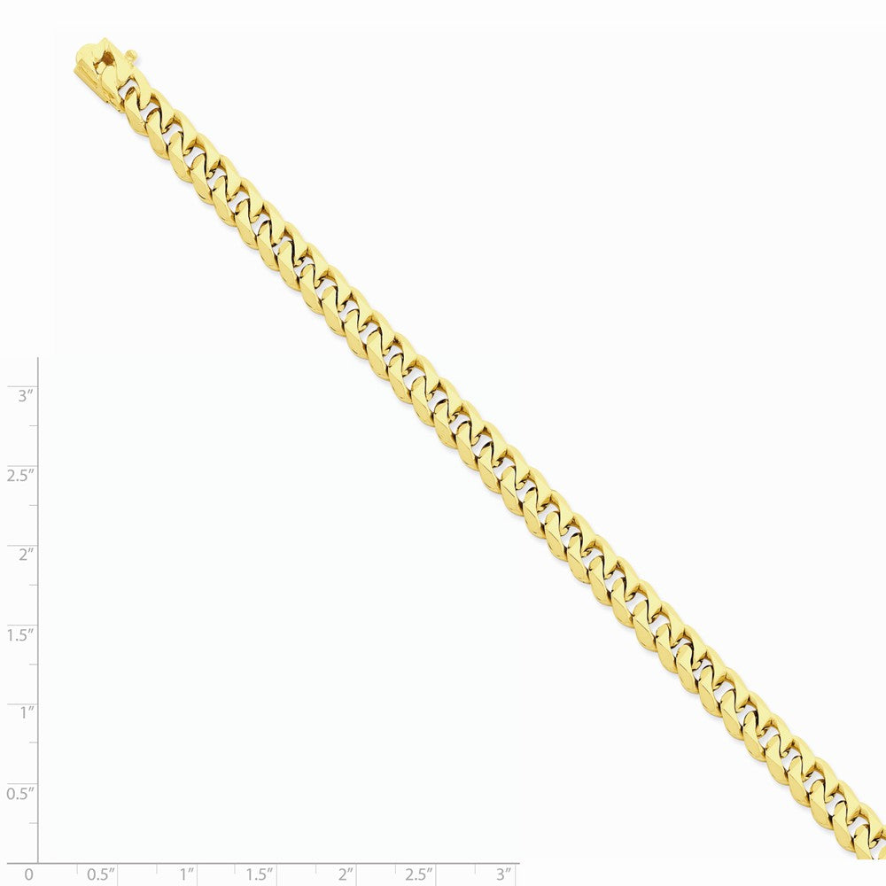 14K Yellow Gold 7mm Hand-Polished Traditional Link Chain