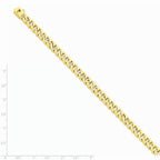 14K Yellow Gold 7mm Hand-Polished Traditional Link Chain