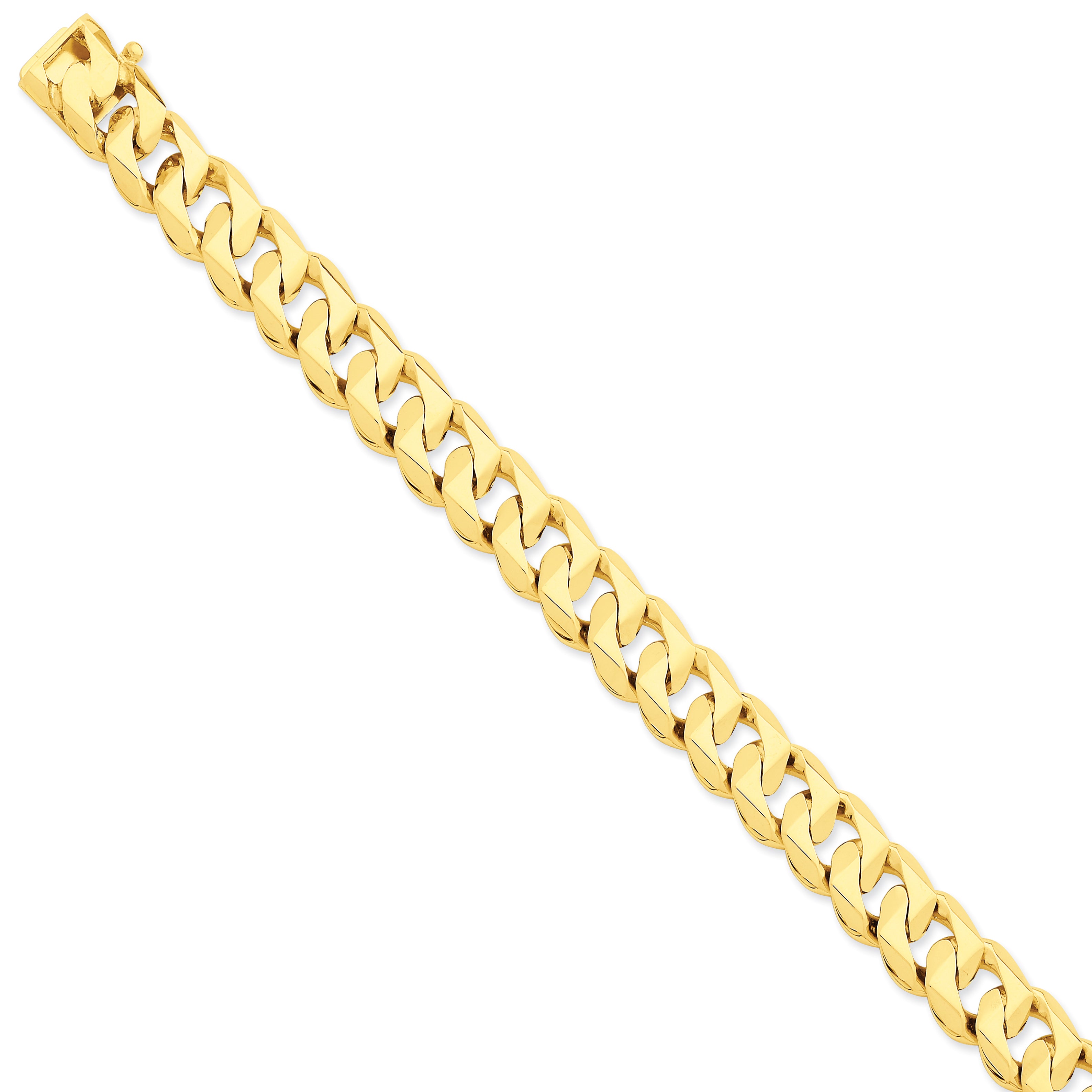 14K 11mm Hand-polished Traditional Link Bracelet Main image