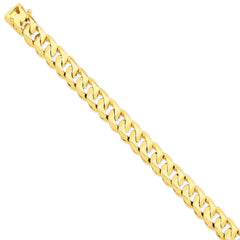 14K Yellow Gold 11mm Hand-polished Traditional Link Chain