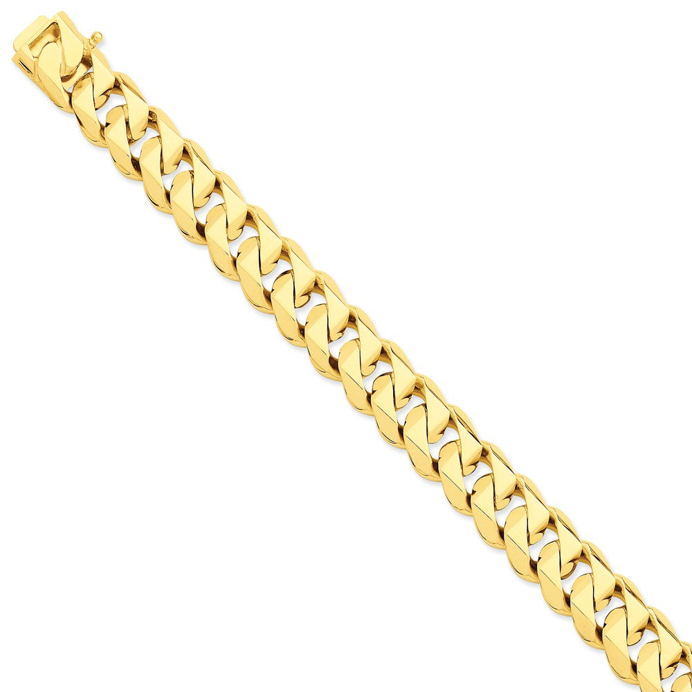 14K Yellow Gold 14mm Hand-polished Traditional Link Chain