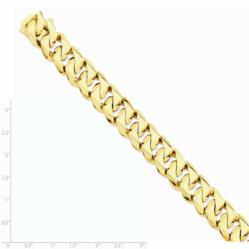 14K Yellow Gold Traditional Link Necklace, Hand-Polished Solid Elegance Secondary image