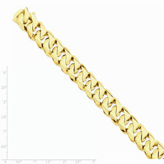 14K Yellow Gold 15mm Hand-Polished Traditional Link Chain