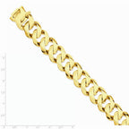 14K Yellow Gold 19.1mm Hand-Polished Traditional Link Chain