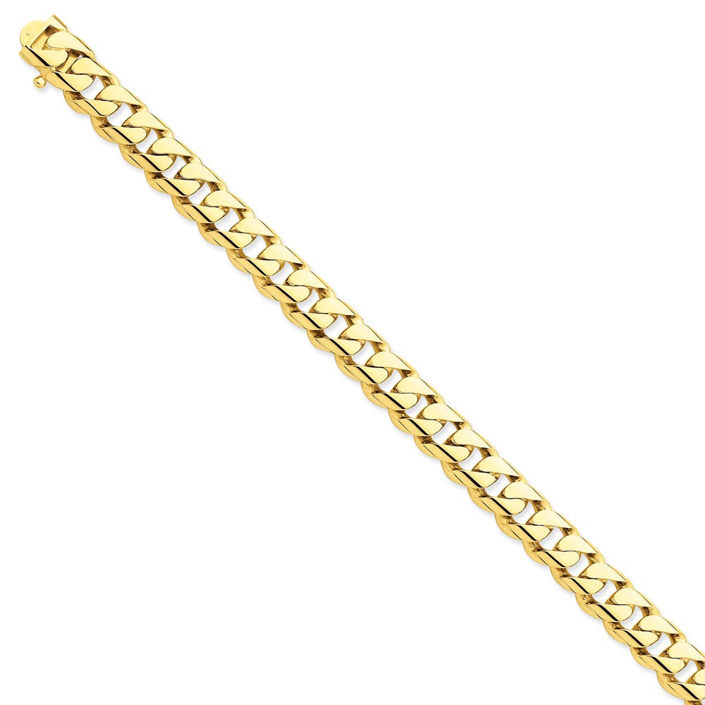 14K Gold Solid Curb Link Necklace Hand-Polished for Elegant Style Main image