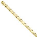 14K Gold Solid Curb Link Necklace Hand-Polished for Elegant Style