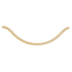 14K Yellow Gold 6.8mm Hand-polished Flat Beveled Curb Link Chain