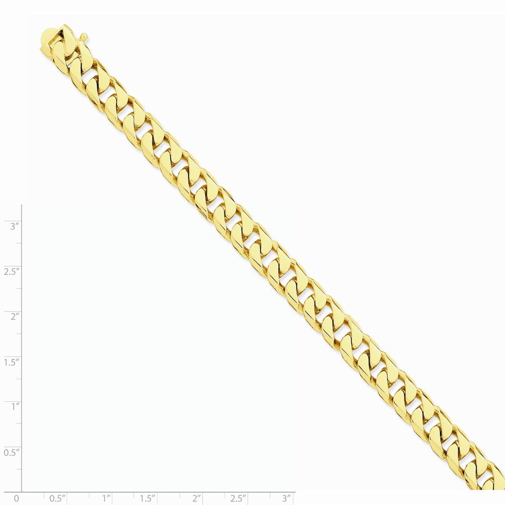 14K Yellow Gold Hand-Polished Beveled Curb Chain Necklace 20 Secondary image