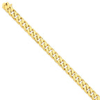 14K Yellow Gold Hand-Polished Beveled Curb Chain Necklace 20