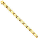14K Yellow Gold Fancy Link Chain Necklace Solid & Hand-Polished Elegance