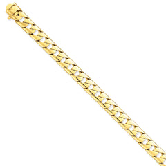 14K 10.2mm Hand-polished Fancy Link Bracelet