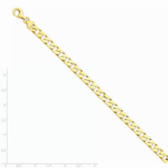 14K Yellow Gold 6.5mm Hand-Polished Fancy Link Chain