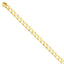 14K Yellow Gold Solid Fancy Link Necklace Elegant Hand-Polished Design
