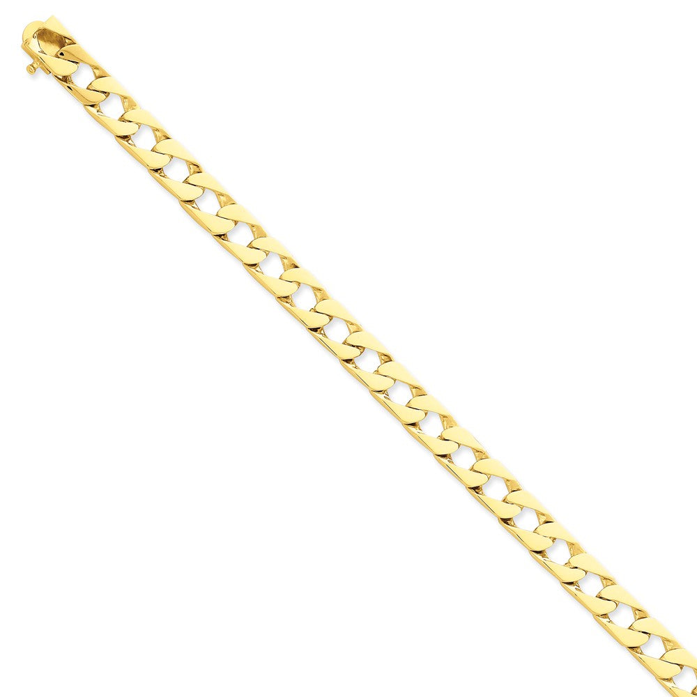 14K Yellow Gold Solid Fancy Link Necklace Elegant Hand-Polished Design - 20