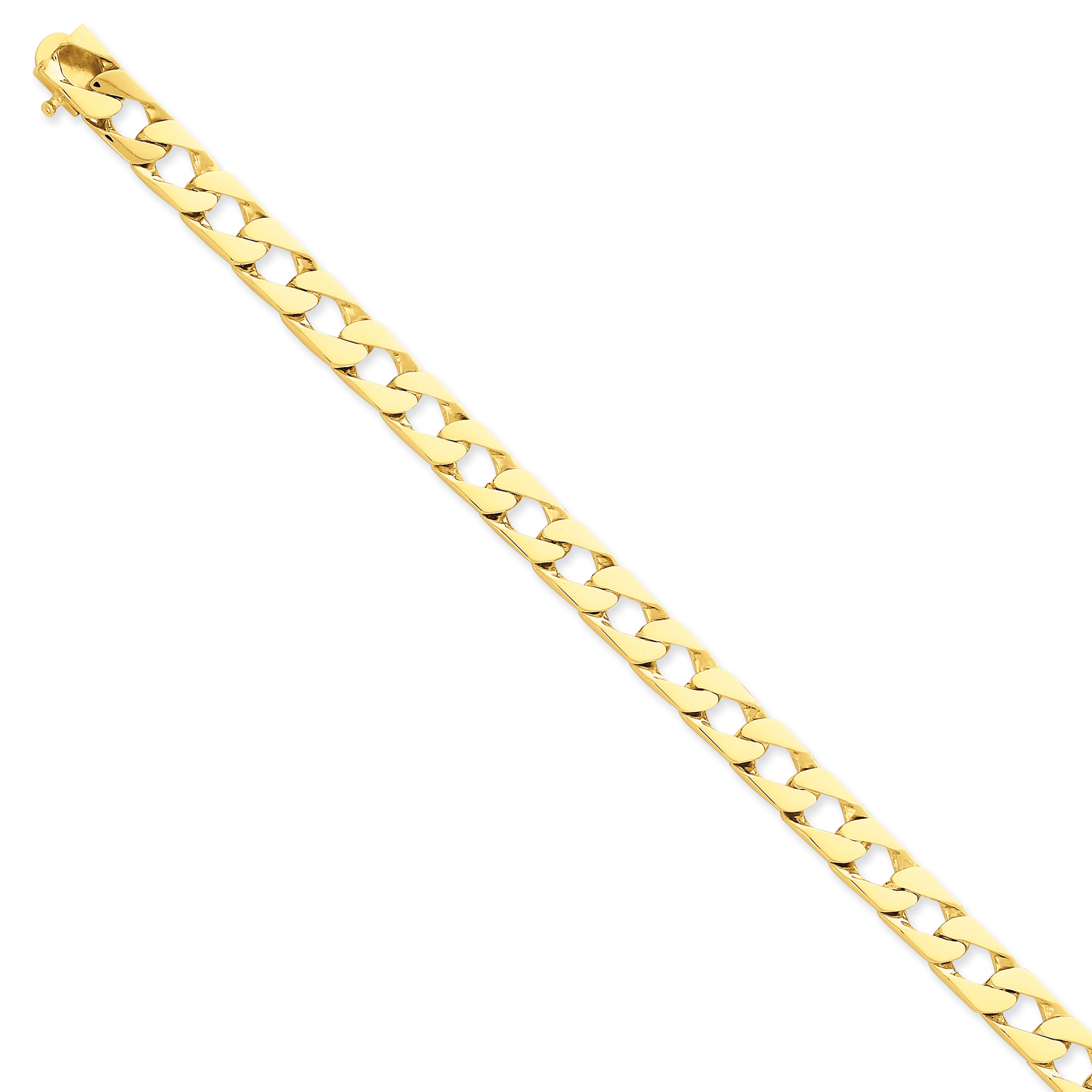 14K 7.9mm Hand-polished Fancy Link Bracelet Main image