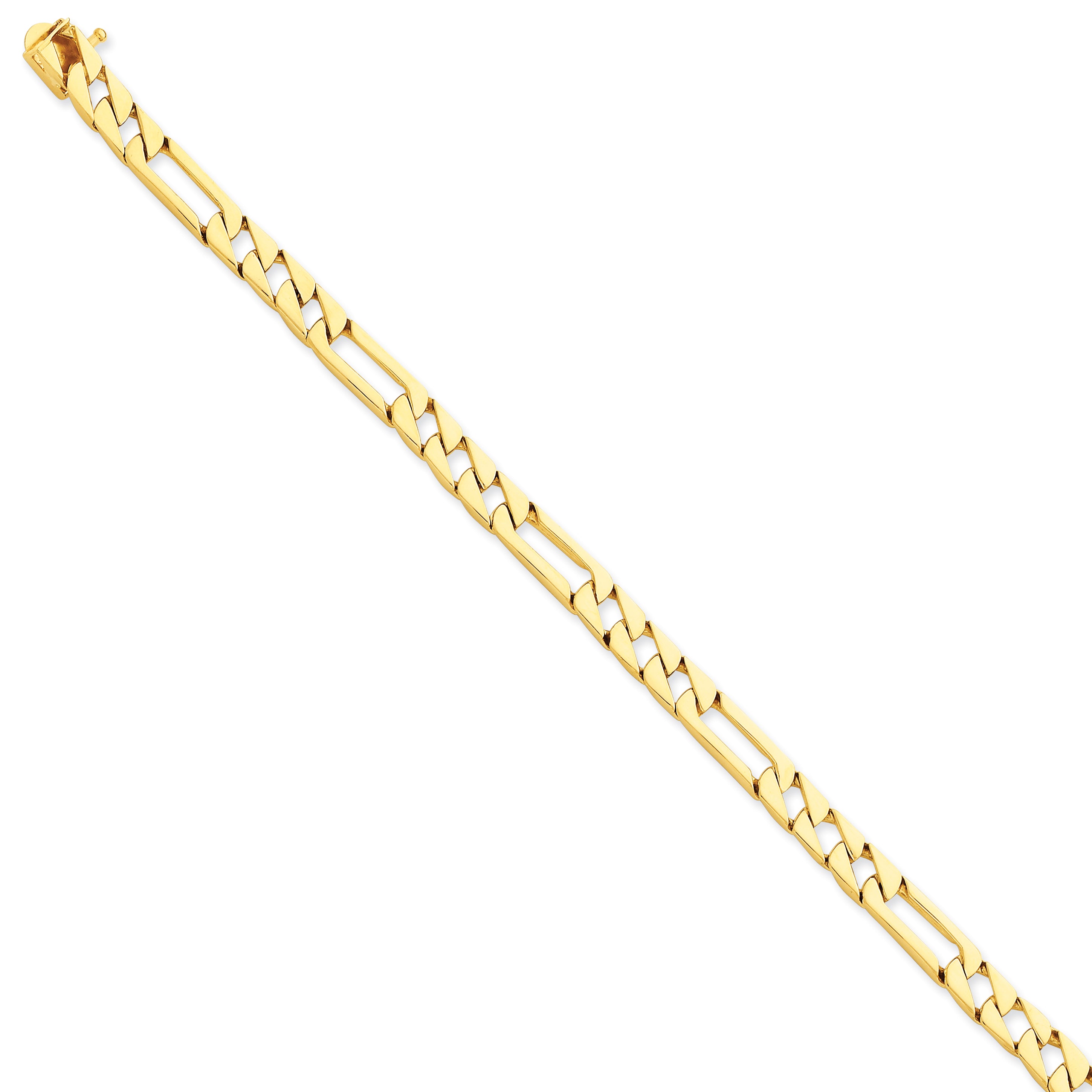 14K 6mm Hand-polished Fancy Link Bracelet Main image