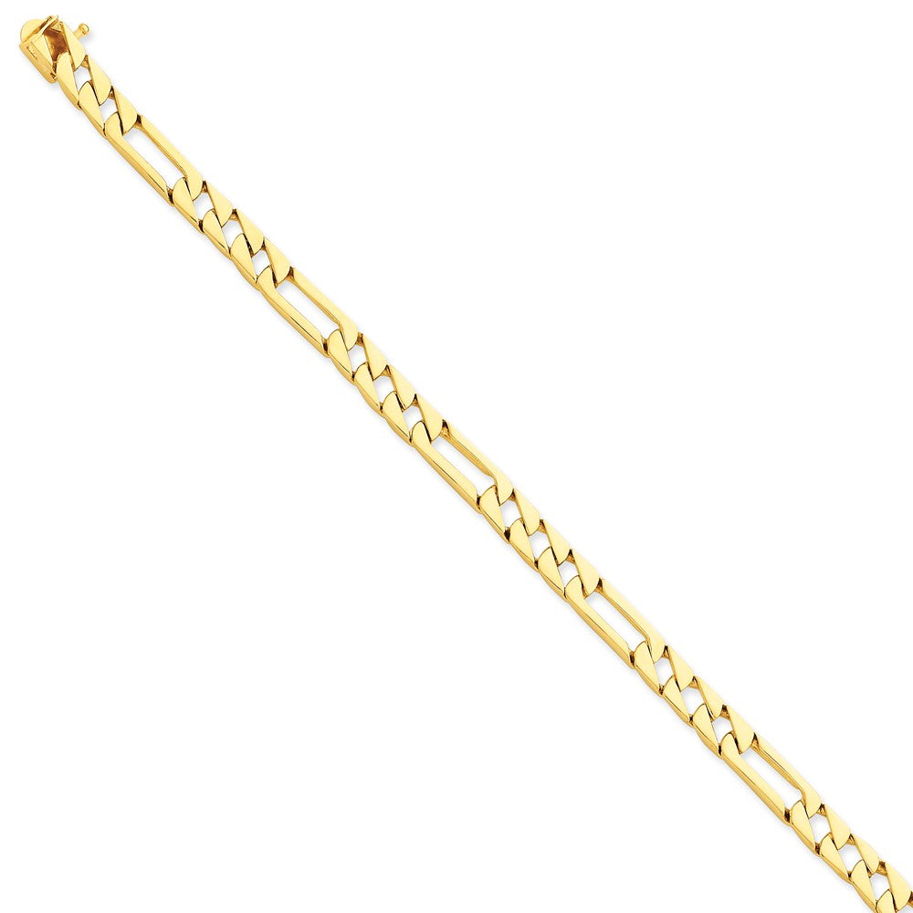 14K Yellow Gold 6mm Hand-Polished Fancy Link Chain