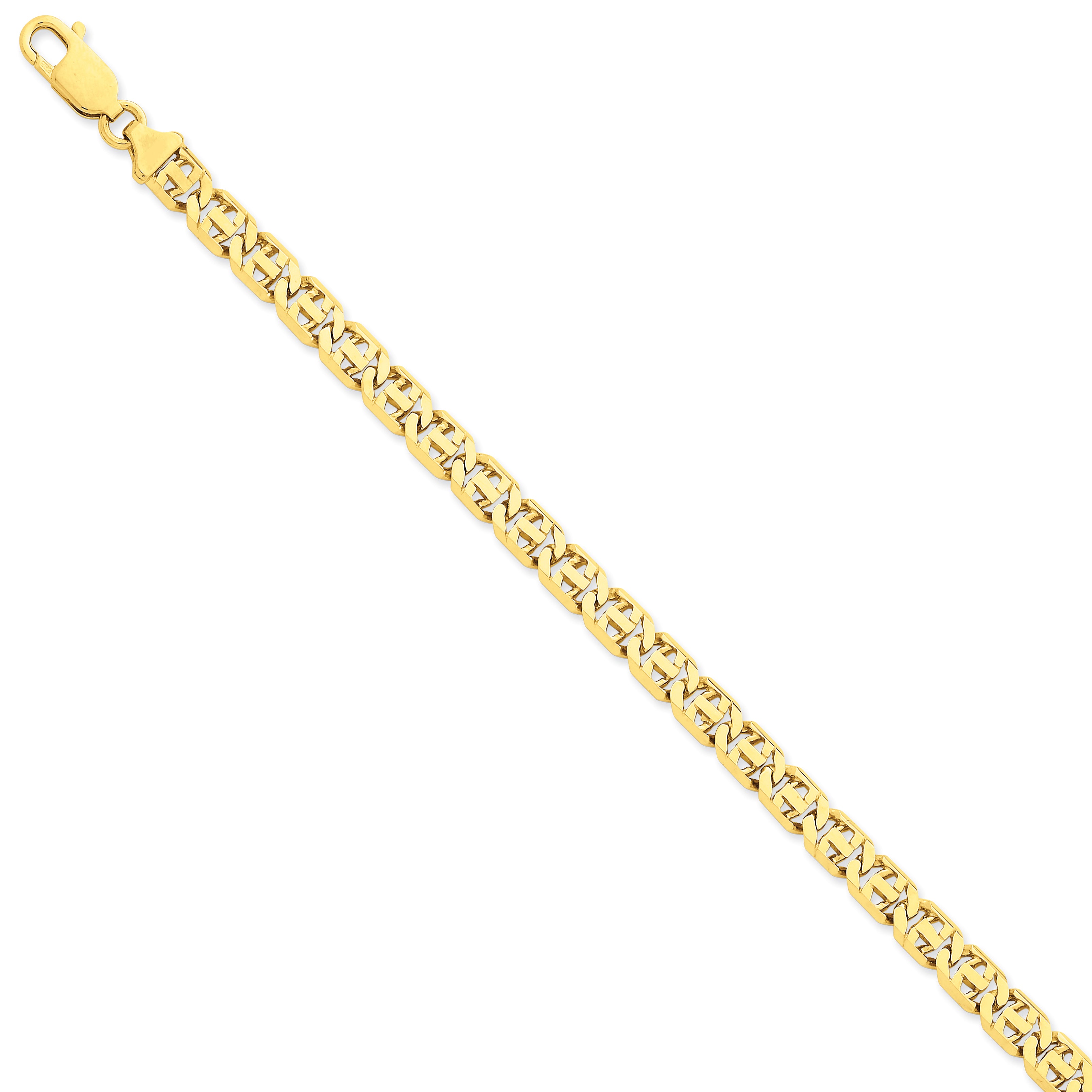 14K 6.75mm Hand-Polished Fancy Link Bracelet Main image