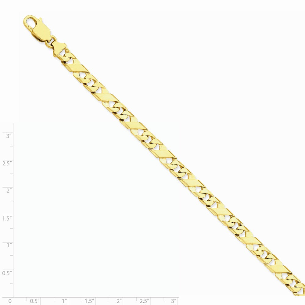 14K Yellow Gold 6.7mm Hand-Polished Fancy Link Chain