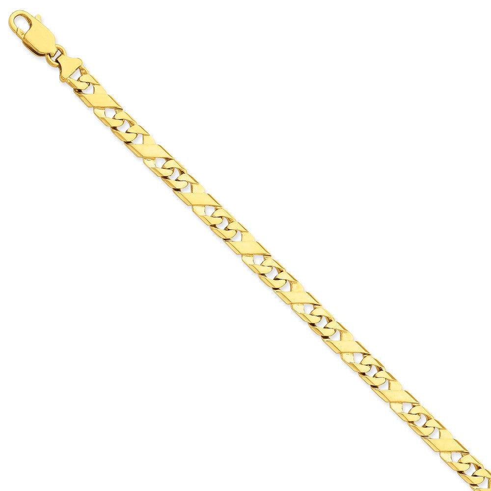 14K Yellow Gold 6.7mm Hand-Polished Fancy Link Chain
