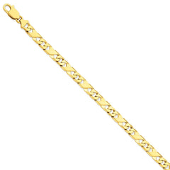 14K Yellow Gold Fancy Link Necklace with Hand-Polished Elegant Finish - 18