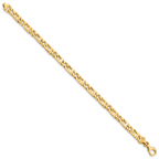 14K 8 inch 5.9mm Hand Polished Fancy Link with Fancy Lobster Clasp Bracelet