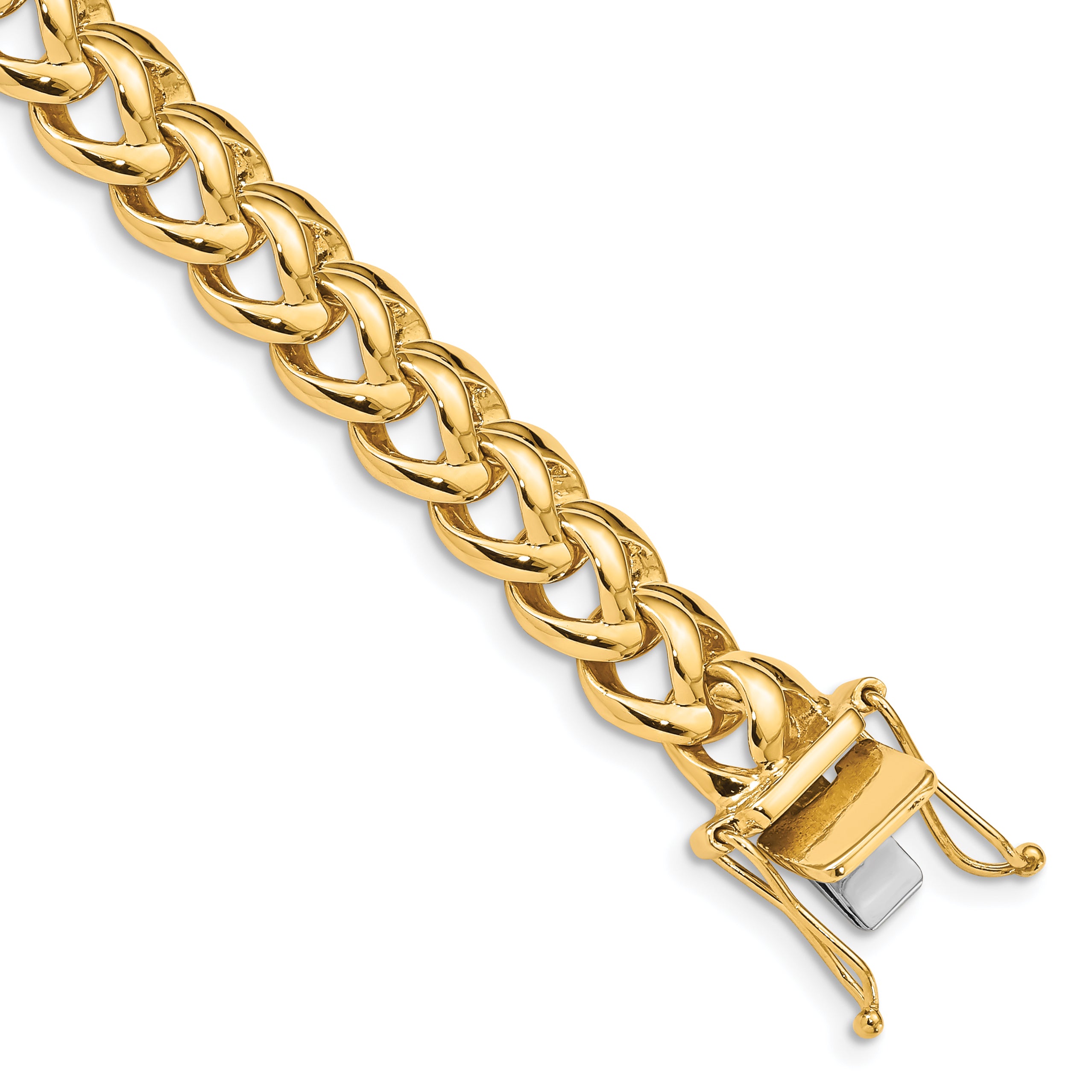 14K 24 inch 8.6mm Hand Polished Fancy Link with Box Catch Clasp Chain Main image