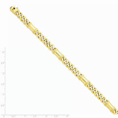 14K Yellow Gold 7.5mm Hand-Polished Fancy Link Chain