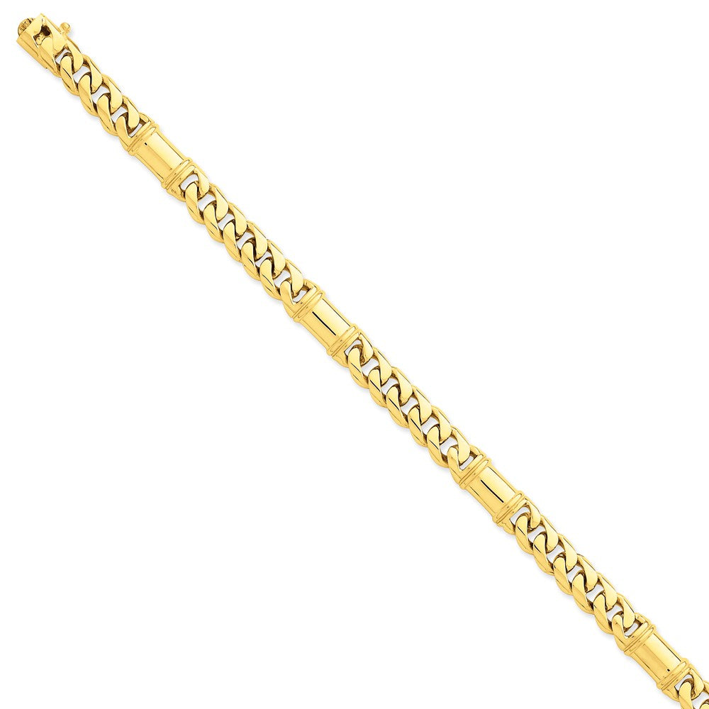 14K Yellow Gold Hand-Polished Fancy Link Necklace 20 Elegant and Solid