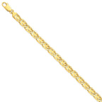 14K Yellow Gold 7.5mm Link Necklace with Hand-Polished Finish