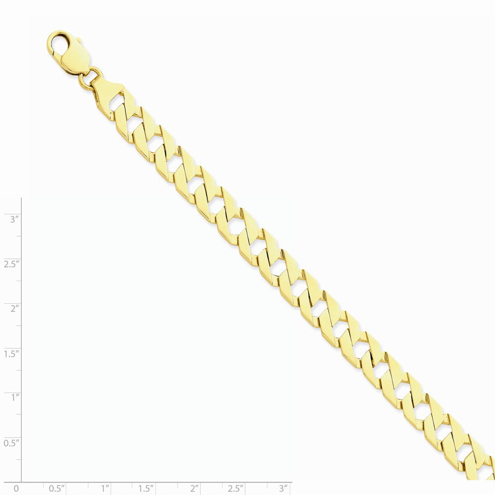 14K Yellow Gold 8.5mm Hand-Polished Fancy Link Chain