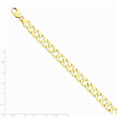 14K Yellow Gold 8.5mm Hand-Polished Fancy Link Chain
