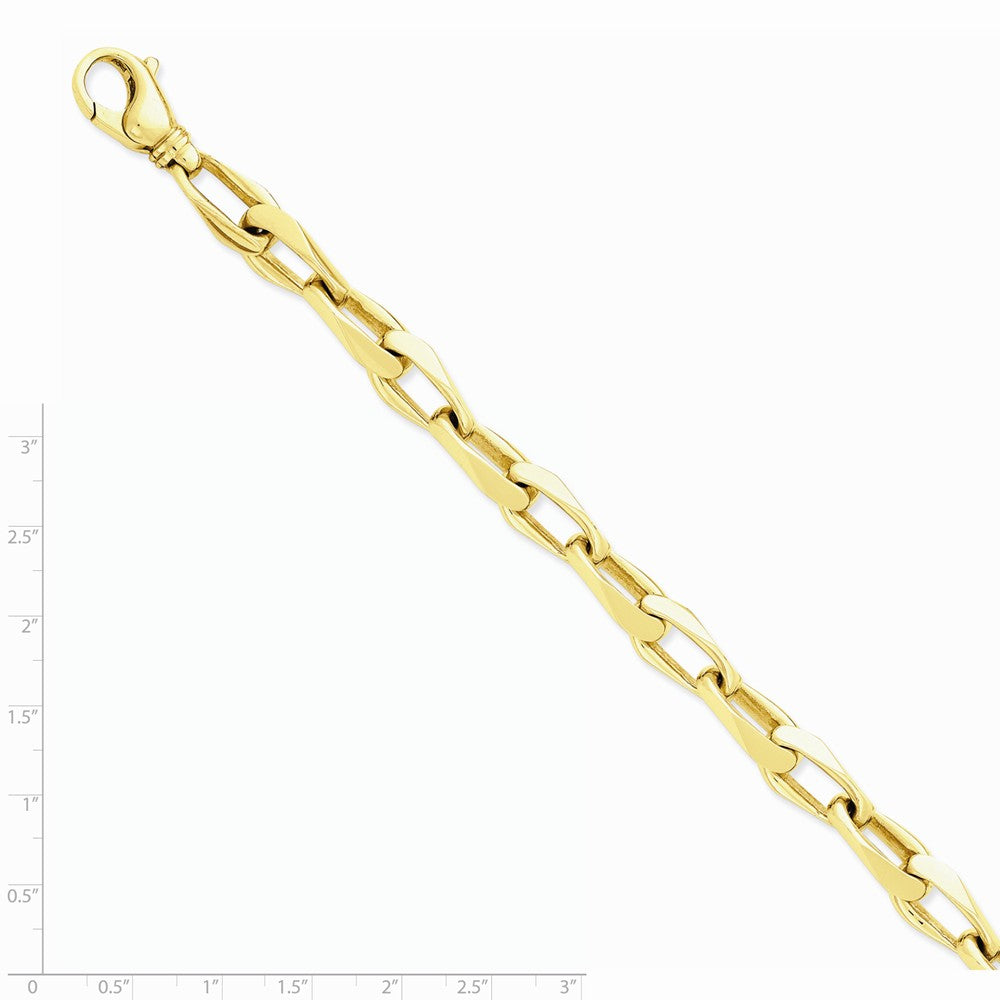 14K Yellow Gold 8.75mm Hand-Polished Fancy Link Chain
